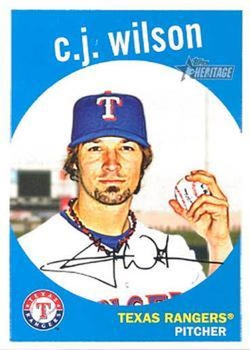 #526 C.J. Wilson - Texas Rangers - 2008 Topps Heritage Baseball