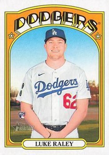 #526 Luke Raley - Los Angeles Dodgers - 2021 Topps Heritage Baseball