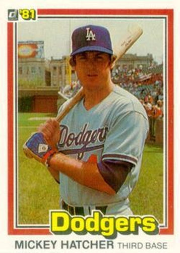 #526 Mickey Hatcher - Los Angeles Dodgers - 1981 Donruss Baseball