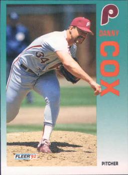 #526 Danny Cox - Philadelphia Phillies - 1992 Fleer Baseball