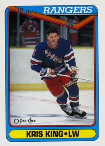 #526 Kris King - New York Rangers - 1990-91 O-Pee-Chee Hockey