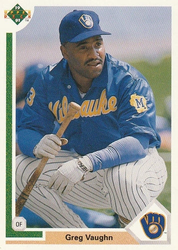 #526 Greg Vaughn - Milwaukee Brewers - 1991 Upper Deck Baseball