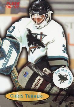 #102 Chris Terreri - San Jose Sharks - 1996-97 Fleer Hockey