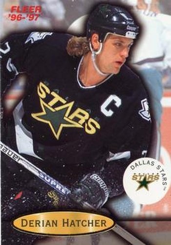 #26 Derian Hatcher - Dallas Stars - 1996-97 Fleer Hockey