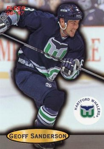 #47 Geoff Sanderson - Hartford Whalers - 1996-97 Fleer Hockey