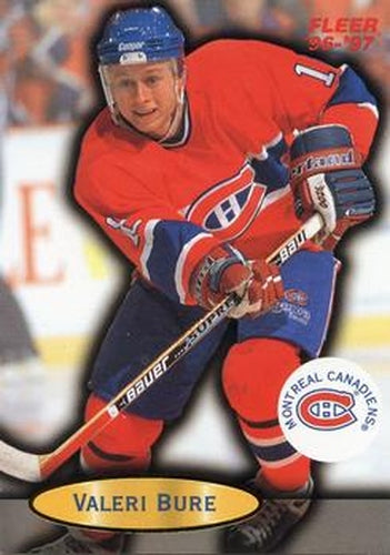 #52 Valeri Bure - Montreal Canadiens - 1996-97 Fleer Hockey
