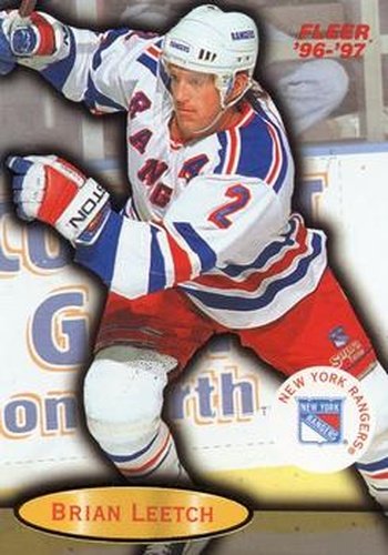#70 Brian Leetch - New York Rangers - 1996-97 Fleer Hockey