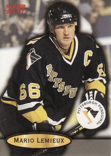 #87 Mario Lemieux - Pittsburgh Penguins - 1996-97 Fleer Hockey