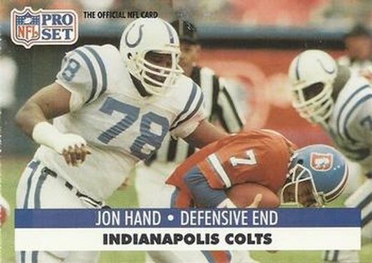 #527 Jon Hand - Indianapolis Colts - 1991 Pro Set Football