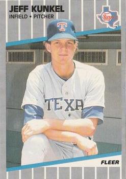 #527 Jeff Kunkel - Texas Rangers - 1989 Fleer Baseball