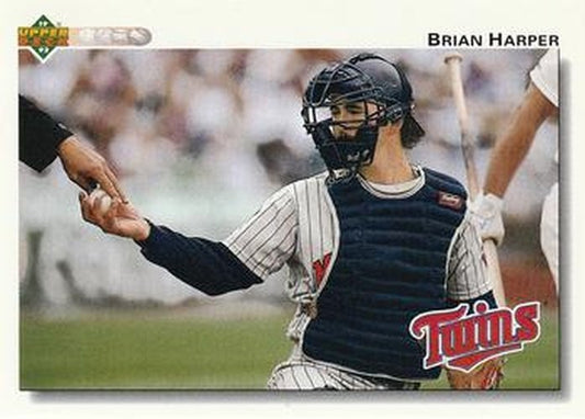 #527 Brian Harper - Minnesota Twins - 1992 Upper Deck Baseball