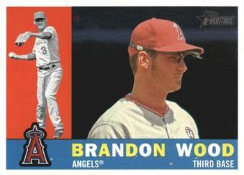 #527 Brandon Wood - Los Angeles Angels - 2009 Topps Heritage Baseball