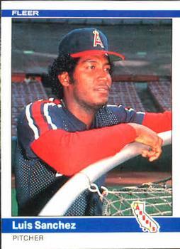 #527 Luis Sanchez - California Angels - 1984 Fleer Baseball