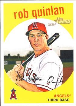 #527 Robb Quinlan - Los Angeles Angels - 2008 Topps Heritage Baseball