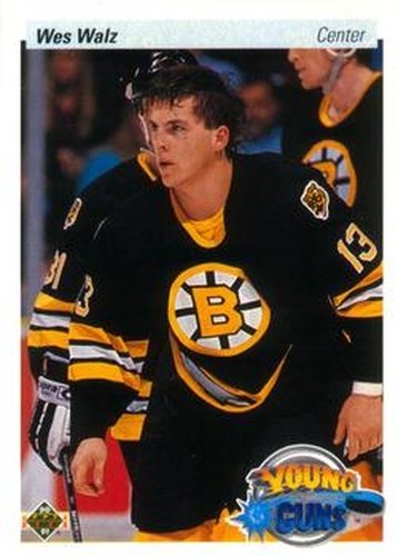 #527 Wes Walz - Boston Bruins - 1990-91 Upper Deck Hockey