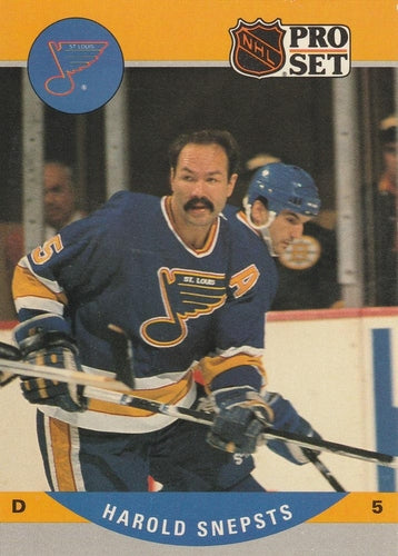 #527 Harold Snepsts - St. Louis Blues - 1990-91 Pro Set Hockey