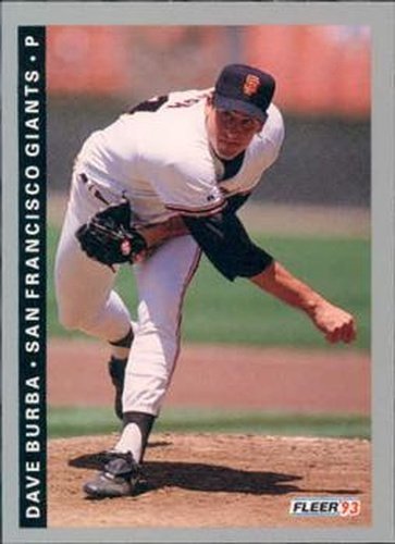 #527 Dave Burba - San Francisco Giants - 1993 Fleer Baseball