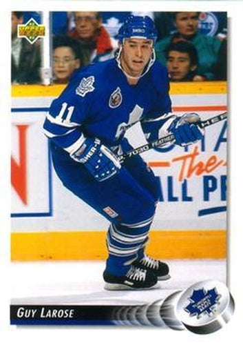 #527 Guy Larose - Toronto Maple Leafs - 1992-93 Upper Deck Hockey