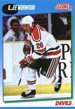 #528 Lee Norwood - New Jersey Devils - 1991-92 Score Canadian Hockey