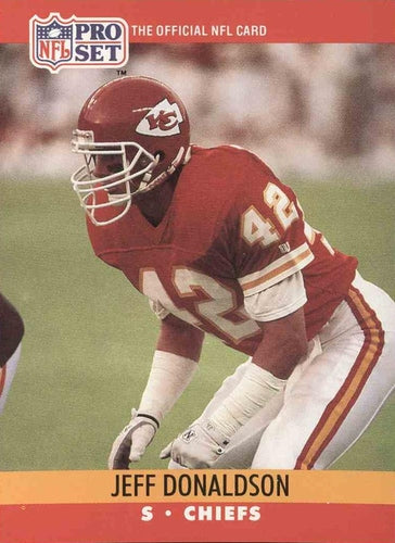 #528 Jeff Donaldson - Kansas City Chiefs - 1990 Pro Set Football