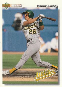 #528 Brook Jacoby - Oakland Athletics - 1992 Upper Deck Baseball