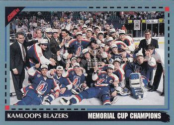 #528 Memorial Cup Champions - Kamloops Blazers - 1992-93 Score Canadian Hockey