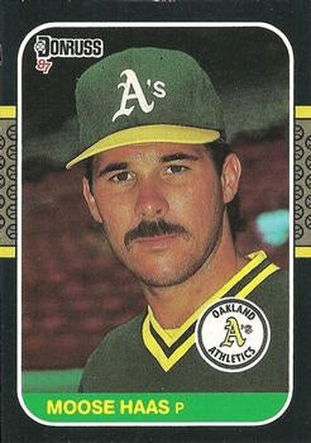 #528 Moose Haas - Oakland Athletics - 1987 Donruss Baseball