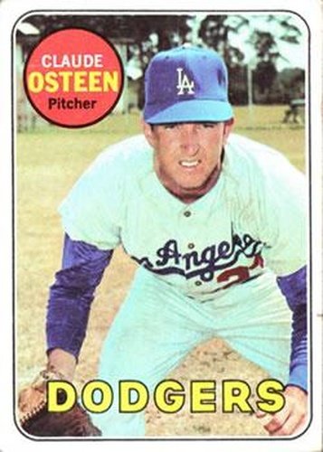 #528 Claude Osteen - Los Angeles Dodgers - 1969 Topps Baseball