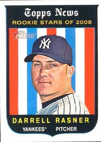 #528 Darrell Rasner - New York Yankees - 2008 Topps Heritage Baseball