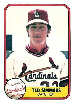 #528 Ted Simmons - St. Louis Cardinals - 1981 Fleer Baseball