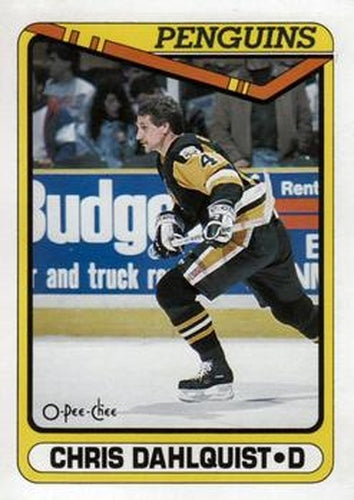 #528 Chris Dahlquist - Pittsburgh Penguins - 1990-91 O-Pee-Chee Hockey