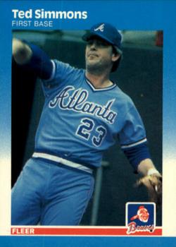 #528 Ted Simmons - Atlanta Braves - 1987 Fleer Baseball