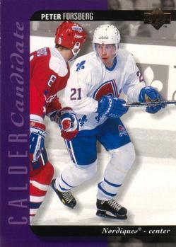 #528 Peter Forsberg - Quebec Nordiques - 1994-95 Upper Deck Hockey