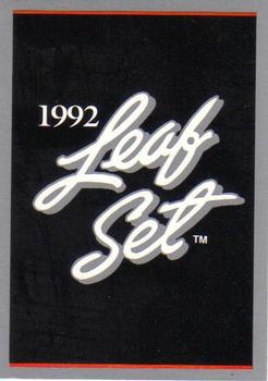 #NNO Intro Card - 1992 Leaf Baseball