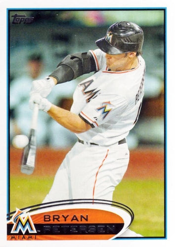 #528 Bryan Petersen - Miami Marlins - 2012 Topps Baseball