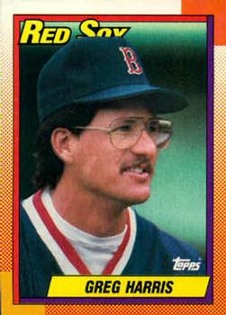 #529 Greg Harris - Boston Red Sox - 1990 Topps Baseball