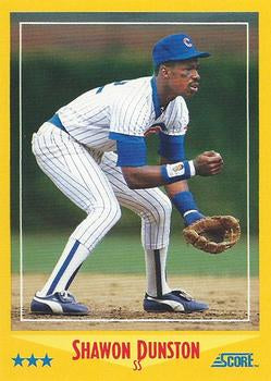 #529 Shawon Dunston - Chicago Cubs - 1988 Score Baseball