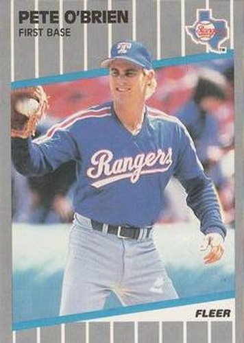 #529 Pete O'Brien - Texas Rangers - 1989 Fleer Baseball