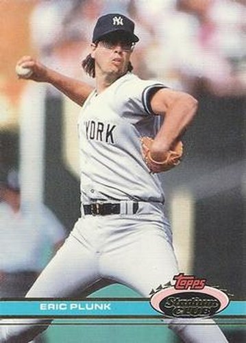 #529 Eric Plunk - New York Yankees - 1991 Stadium Club Baseball