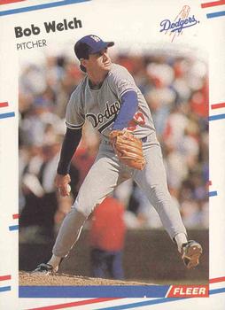 #529 Bob Welch - Los Angeles Dodgers - 1988 Fleer Baseball