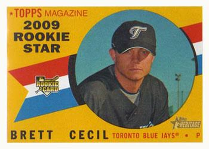#529 Brett Cecil - Toronto Blue Jays - 2009 Topps Heritage Baseball
