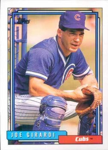 #529 Joe Girardi - Chicago Cubs - 1992 Topps Baseball