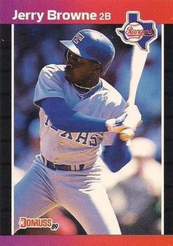 #529 Jerry Browne - Texas Rangers - 1989 Donruss Baseball