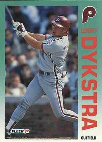 #529 Lenny Dykstra - Philadelphia Phillies - 1992 Fleer Baseball
