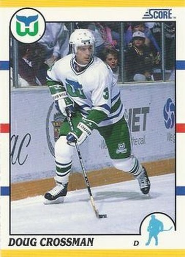 #52T Doug Crossman - Hartford Whalers - 1990-91 Score Rookie and Traded Hockey