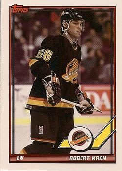 #52 Robert Kron - Vancouver Canucks - 1991-92 Topps Hockey