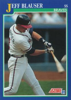 #52 Jeff Blauser - Atlanta Braves - 1991 Score Baseball