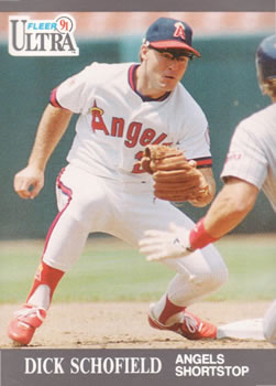 #52 Dick Schofield - California Angels - 1991 Ultra Baseball