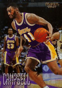 #52 Elden Campbell - Los Angeles Lakers - 1996-97 Fleer Basketball