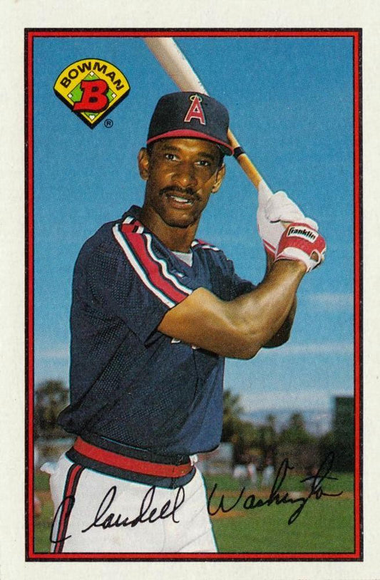 #52 Claudell Washington - California Angels - 1989 Bowman Baseball